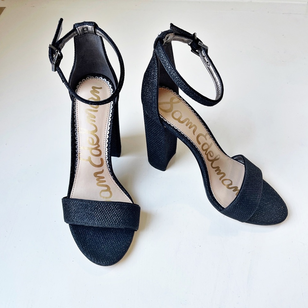 Sam Edelman Yaro Sparkle Block Heel Sandel | size 6